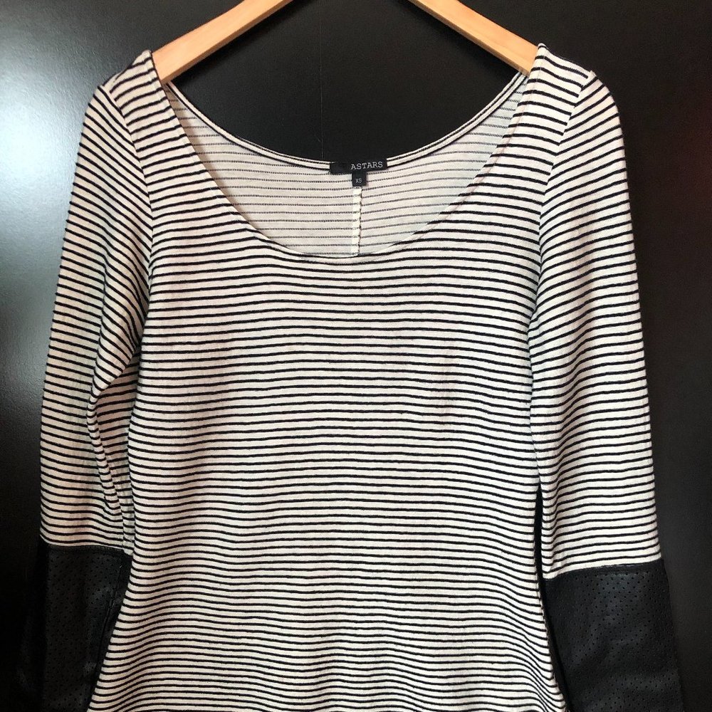 Astars High Low Faux Leather Top